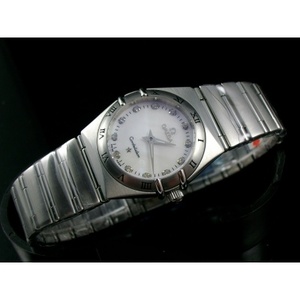 Omega Constellation Series Swiss Women's Watch All-steel Band Quartz reloj de mujer cara blanca