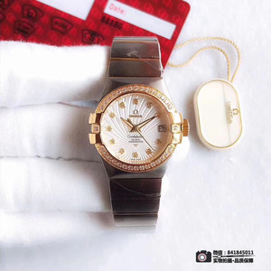 Nuevos productos Omega Constellation Series Ladies Reloj mecánico PLUMA pluma ligera marcación fritillaria