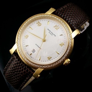 Suizo Patek Philippe cinturón reloj original cinturón mecánico automático reloj de los hombres 18K oro reloj movimiento suizo