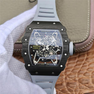 NT Richard Mille RM-035 Gratis 1 par de cinta de repuesto + 2 manijas anillo de goma multicolor Reloj de los hombres Correa de silicona Movimiento mecánico automático