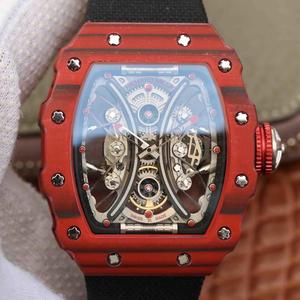 kv Richard Mille RM53-01 reloj mecánico hombre TPT material de alta gama de fibra de carbono