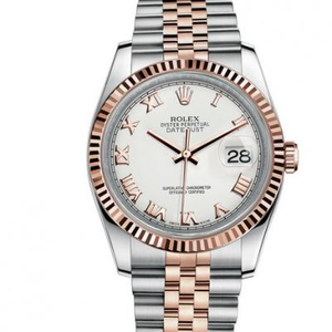 Rolex Datejust 36mm Reloj unisex de la serie de oro rosa de 14 k oro rosa