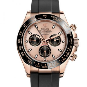 N Factory Rolex Daytona V8 Ultimate Edition m116515ln-0013 Champagne Rose Gold Tape reloj mecánico para hombre versión mejorada.