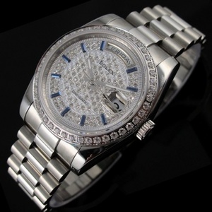 Reloj suizo Rolex Rolex Gypsophila reloj de hombre cinturón de acero diamante cara blanca doble calendario reloj automático de los hombres zafiro