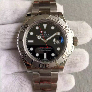 Uno a uno clásico Rolex superycht Baume 116622 placa negra YM