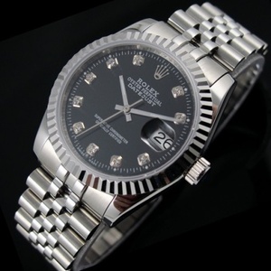 Rolex ROLEX316 de acero macizo Cinturón mecánico automático de un solo calendario Oyster Perpetual serie reloj de hombre con cara negra.