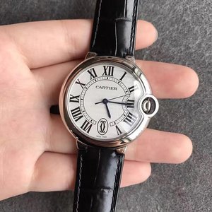 V6 fábrica Cartier globo azul medio 36mm cinturón señoras reloj mecánico