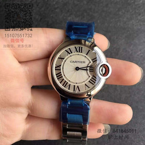 V6 fábrica Cartier globo azul señoras reloj de cuarzo 316 espejo de zafiro de acero inoxidable