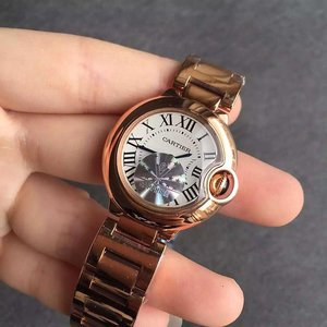 V6 fábrica Cartier globo azul señoras reloj mecánico anillo de diamantes