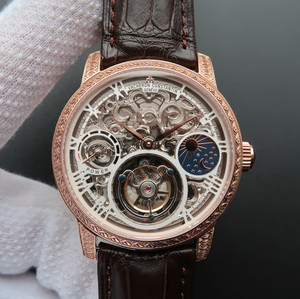 Vacheron Constantin Style: Reloj de hombre con manual winding Mechanical 8291 verdadero movimiento Tourbillon