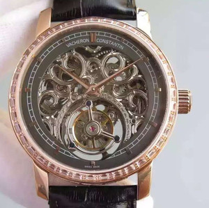 Vacheron Constantin (Sky Tourbillon) reloj mecánico de cuerda manual con tourbillon real mecánico para hombre