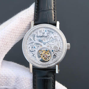 LH Breguet erittäin ohut tourbillon katsella 41x9.5mm manuaalinen mekaaninen tourbillon liike