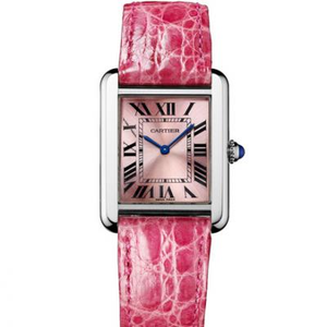 K11 Factory Cartier TANK Tank -sarja W5200000 Quartz Female Watch Powder Nuudeli