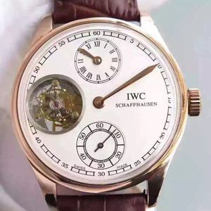 IWC 3 kello 1 rivi (Portugalin Tourbillon-sarja) Miesten koko Mekaaninen Watch