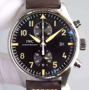 IWC ohjaaja Spitfire taistelija, 7750 mekaaninen automaattinen mekaaninen liike mies katsella