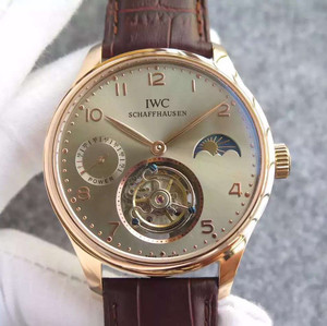 IWC Portugalin Power Sun Moon Star-sarjan Real Vauhtipyörä Miesten Watch