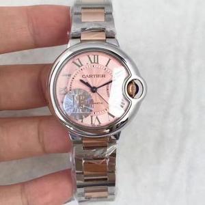 JF uusi tuote CARTIER Cartier sininen ilmapallo sarja keskipitkällä 33MM 1:1 kuori holkki varustettu tuotu mekaaninen liike