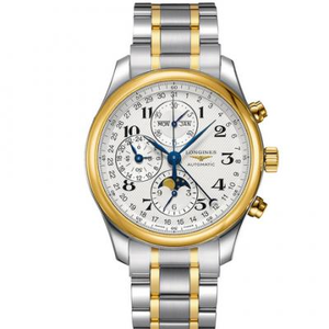 GS Longines Master Moon Phase L2.773.5.78.7 -kello Shanghaista 7751 -liike vaihdetaan alkuperäiseen ruostumattomasta teräksestä valmistettuun L.687-liikkeeseen.