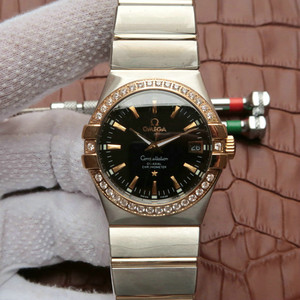 Omega Constellation Series 123.20.35 Mekaaninen Miesten Watch Black Diamond Edition