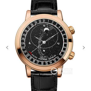 Patek Philippe Starry Sky Super komplikaatio Chronograph Sarja 6104 Rose Gold Miesten Watch