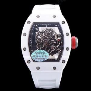 KV Taiwan tehdas Richard Mille RICHARDMILLE vahvin uudelleen kaiverrettu versio RM055 sarjan valkoinen keraaminen