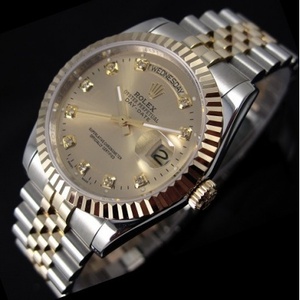 Sveitsin Rolex Rolex Collection Edition automaattinen mekaaninen miesten katsella Sveitsin ETA bag 18K gold kulta kasvot timantti mittakaavassa yhden kalenterin miesten katsella