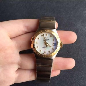 V6 Uusi Omega Constellation-sarjan Naisten Watch Golden Circle Mekaaninen Watch