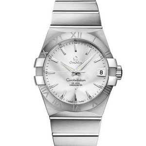 VS-tehtaan uudelleen säätämä Omega-konstellaatio 123.10.38.21.02.001 Valkoinen sauva Ding miesten mekaaninen kello.