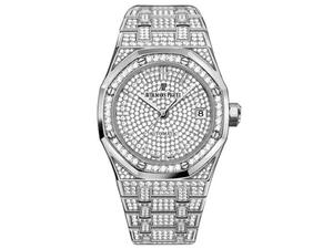 Montre TZ Audemars Piguet Royal Oak 15452 pour homme en diamant étoilé, nouvelle montre mécanique automatique pour homme, plaquée platine.