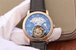 Montre en or rose avec tourbillon platine et tourbillon en or rose 00235-3631-55B de la série Master Blancpain re-gravée BM