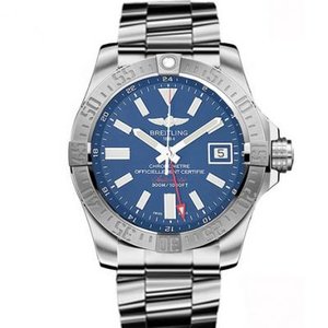 Montre mécanique pour homme Breitling Avenger Series A3239011 / C872 / 170A à quatre aiguilles GMT World Time Steel Band.