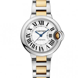 v6 Factory réplique Cartier Blue Balloon Series Mechanical Women’s Watch Room Gold 33mm .