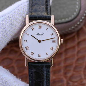 MG Chopard CLASSIC série 127387-5001 montre femme en or rose avec mouvement à quartz (peut être équipée de ceintures noires et brunes)