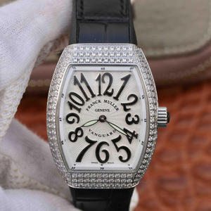Franck Muller Vanguard V32 montre dames, la montre s’inspire de son design magnifique et sa forme unique, avec cadran en relief soleil