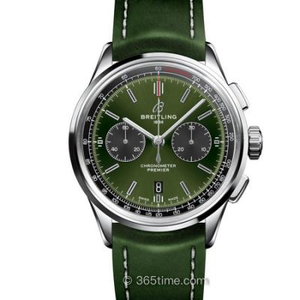 Montre chronographe Breitling Premier B01, mouvement chronographe mécanique automatique, bracelet en cuir de vache, montre pour homme