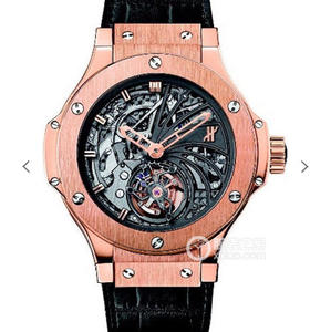 Hublot Hublot Big Bang Creux Tourbillon Plein de Diamants Boîtier Bracelet En Caoutchouc Automatique Mécanique Montre Homme