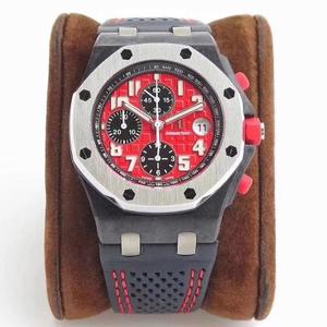 La version de la plus haute qualité de l'usine JF Audemars Piguet F1 racing commémorative Royal Oak Offshore 26470ST coque en fibre de carbone Mouvement mécanique chronographe multifonctionnel