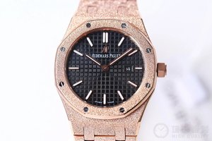 OM's latest masterpiece Audemars Piguet AP Royal Oak series "frost gold" watch Swiss quartz movement ladies watch