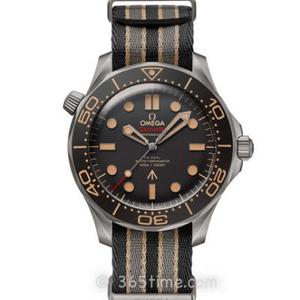 VS usine Omega Seamaster série 210.92.42.20.01.001 (007 montre) toile Boîtier en titane montre mécanique pour homme.