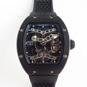 EUR Richard Mille RM 027 Montre Homme Bracelet Caoutchouc Tourbillon Mouvement Mécanique.