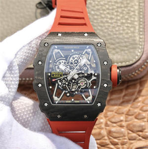 NT Richard Mille RM-035 Gratuit 1 paire de ruban adhésif de rechange + 2 poignées bague en caoutchouc multicolore Montre homme Bracelet en silicone Mouvement mécanique automatique