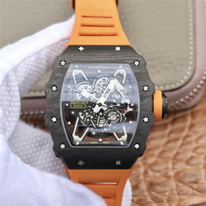 NT Richard Mille RM-035 Gratuit 1 paire de ruban adhésif de rechange + 2 poignées bague en caoutchouc multicolore Montre homme Bracelet en silicone Mouvement mécanique automatique