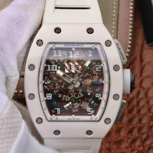 KV usine Richard Mille RM-011 en céramique blanche en édition limitée pour hommes montre mécanique de haute qualité.