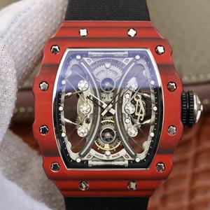 Top réplique Richard Mille RM53-01 montre mécanique automatique pour hommes haut de gamme en fibre de carbone