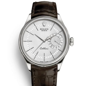 Montre pour homme mécanique classique MKS Rolex Cellini série M50519-0012 en acier blanc à face blanche