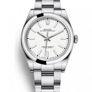 AR Rolex 114300 Oyster Perpetual Series White Face Montre mécanique pour homme