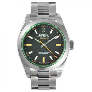 Rolex 3131 mouvement Verre vert aiguille foudre 116400-GV-72400 verre vert.