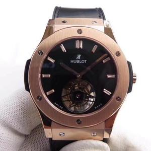 TF produced Hublot Hublot Classic Fusion Tourbillon Beautiful true tourbillon Cowhide strap Men's watch