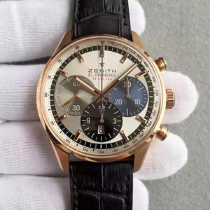 Zenith ELPRIMERO verre saphir arqué double face saphir importé mouvement automatique 7750