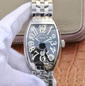 ABF Franck Muller Casablanca Sraith 8880 faire, faire meicniúil uathoibríoch na bhfear crios cruach, aghaidh bán